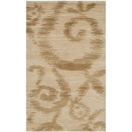 Safavieh 9 ft. 6 in. x 13 ft. 6 in. Large Rectangle Contemporary Martha Stewart Raw Umber Hand Knotted Rug MSR5435B-10